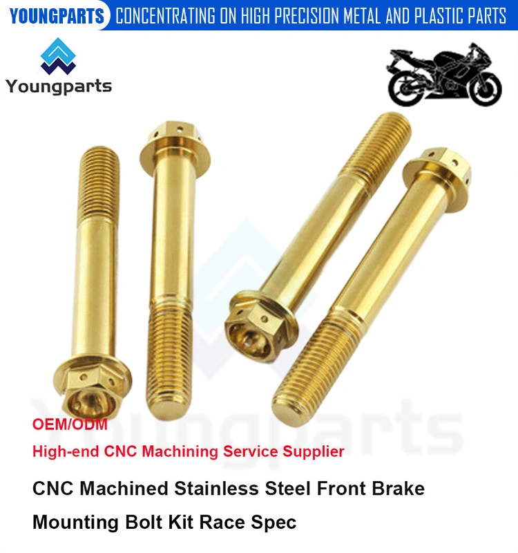 CNC Turned Stainless Steel Bolts for Reliable Front Brake Mounting on Your Motorcycle