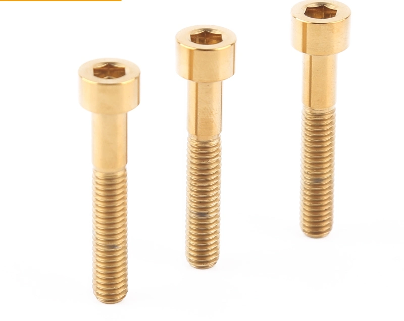 Bicycle Bolts M6*20mm Titanium Bolt Factory Ti Gr5 Tc4 Handlebar Screw DIN Gold Rainbow PVD Coating Ti Bolts